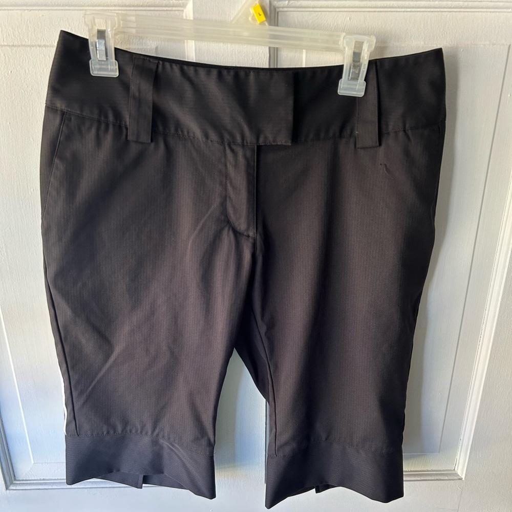 Adidas climalite black golf shorts size 8.